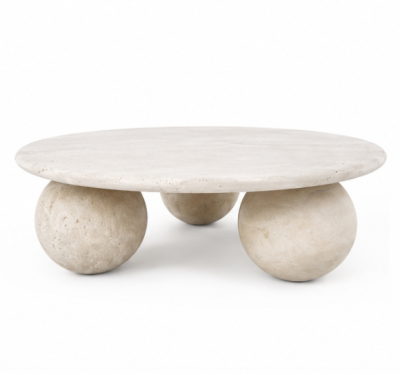 Холна маса BALL Travertine  90x32x90