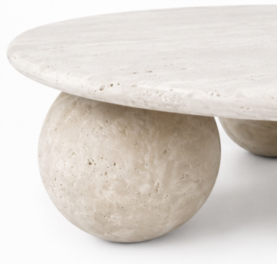 Холна маса BALL Travertine  90x32x90